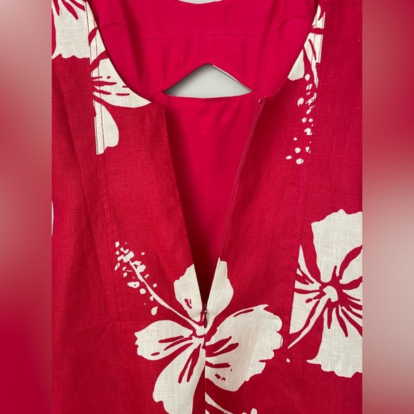 NEW Reformation Belma Linen Mini Dress Paradise Lost Red Floral | US 2 UK 4 - Picture 10 of 13